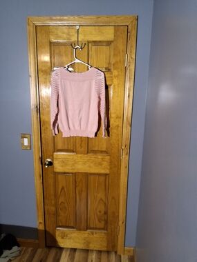 Women's Pink Pullover Knit Sweater